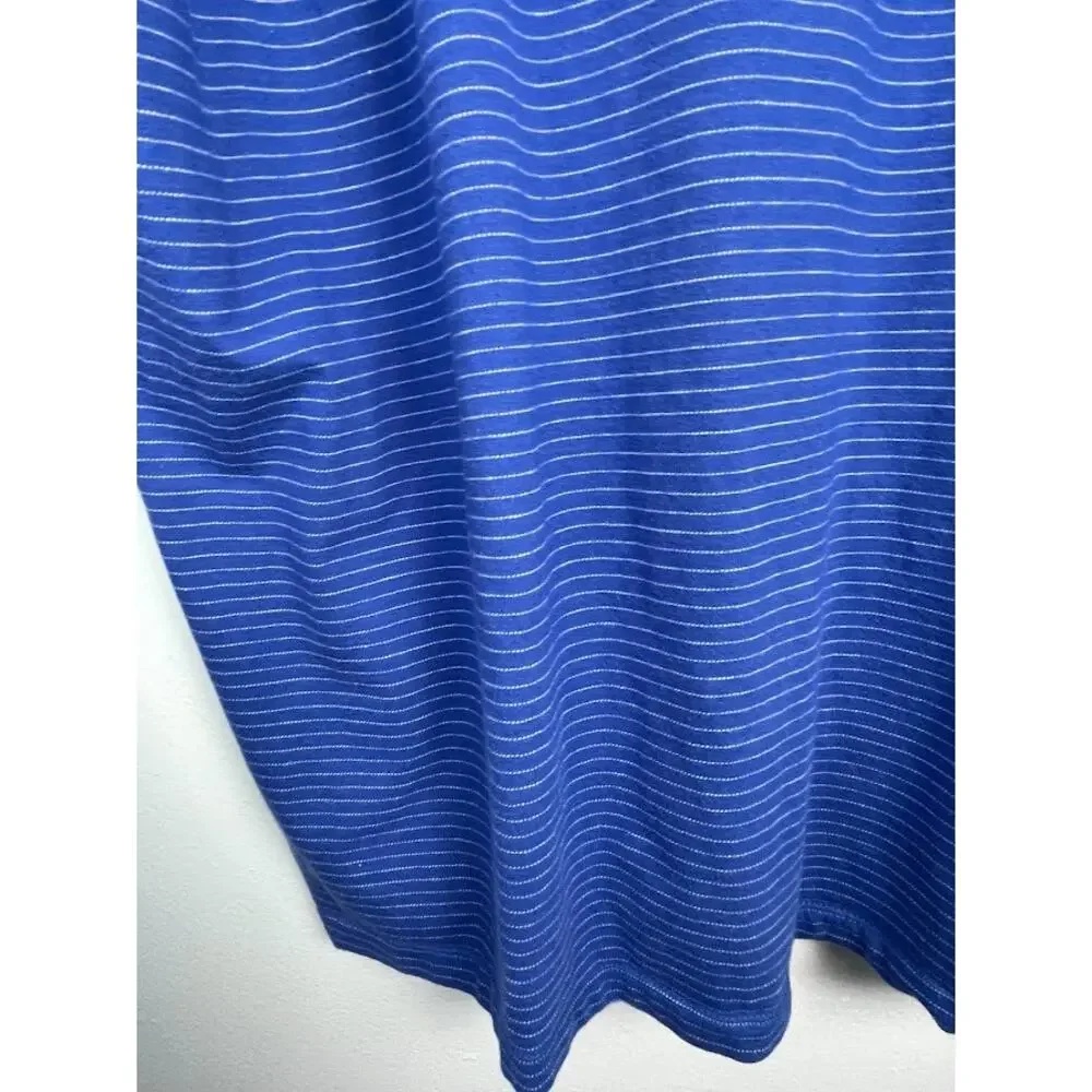 US Polo Striped Mens Tee XXL Blue Crewneck Short Sleeve Preppy Casual T-Shirt